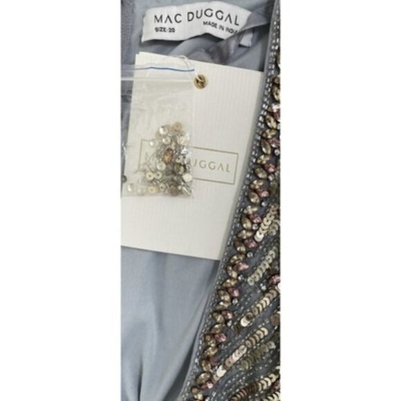 MAC DUGGAL 5538 Embellished V Neck Butterfly Sleeve Column Gown Size 20 $598 - Picture 5 of 5